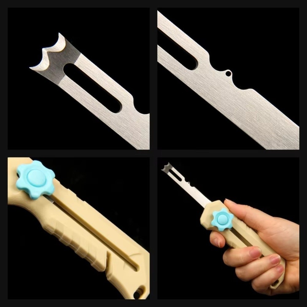 Fishing Line Cutter - Roestvrijstalen vislijnschaar Multifunctioneel mesontwerp Multifunctioneel visgereedschap